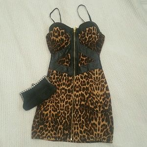 Cheetah print bodycon dress